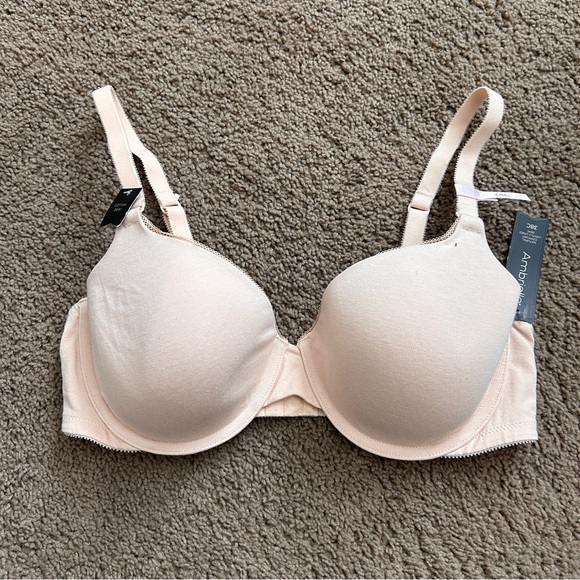 NWT Ambrielle 38C Nude Cotton Demi Bra - Picture 1 of 5